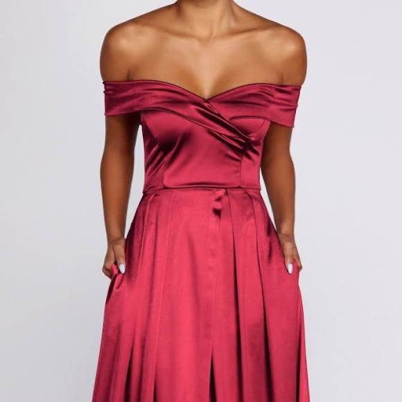 Formal Off The Shoulder Dress - Picture 2 of 4
